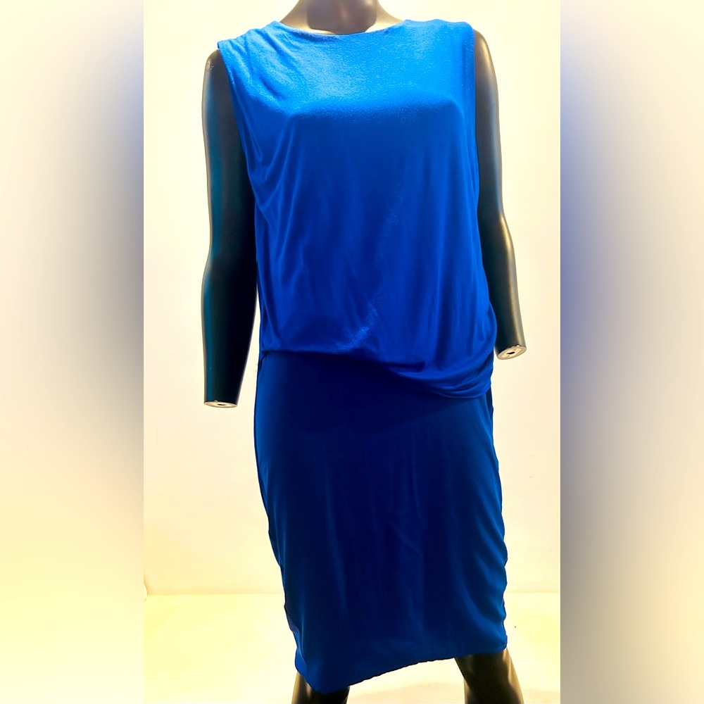Beautiful soft and sleek Oak + Fort new with tags blue dress. OS fits all.